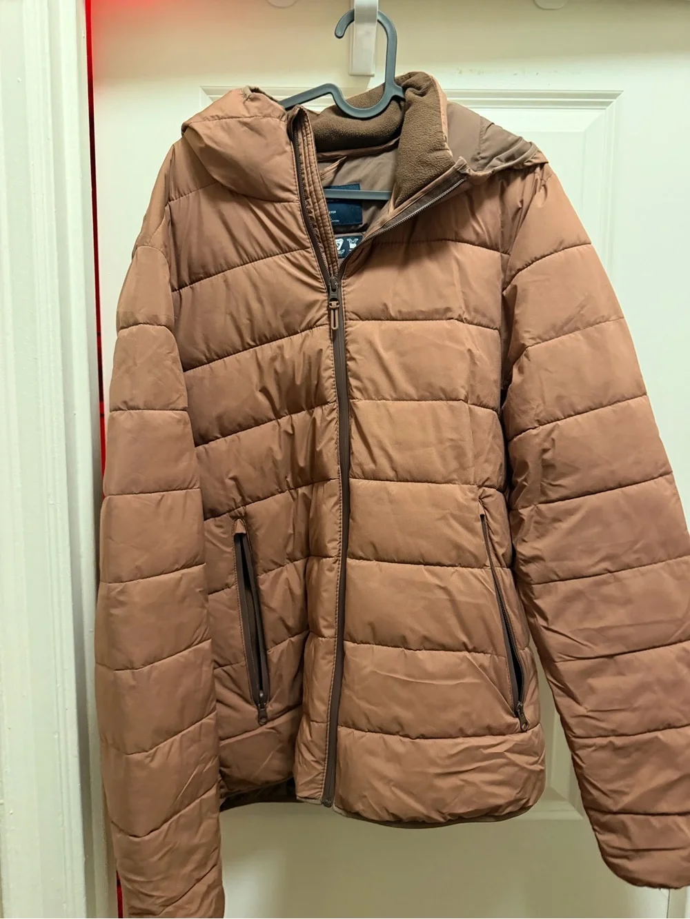 Abercrombie & Fitch Men's Puffer Jacket in Light Brown